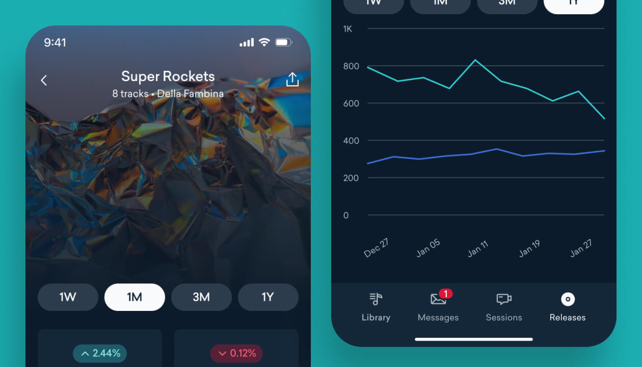 LANDR Network service category cards