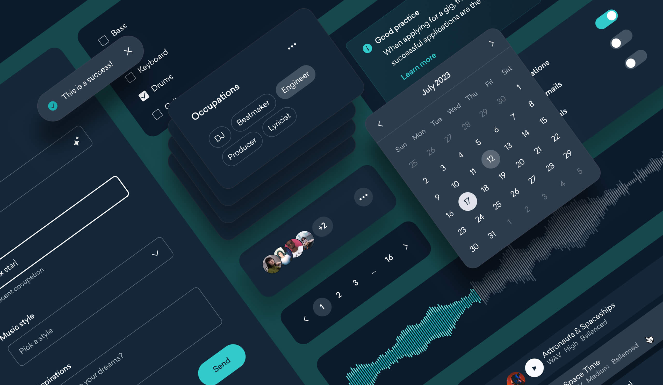 Maestro buttons variants